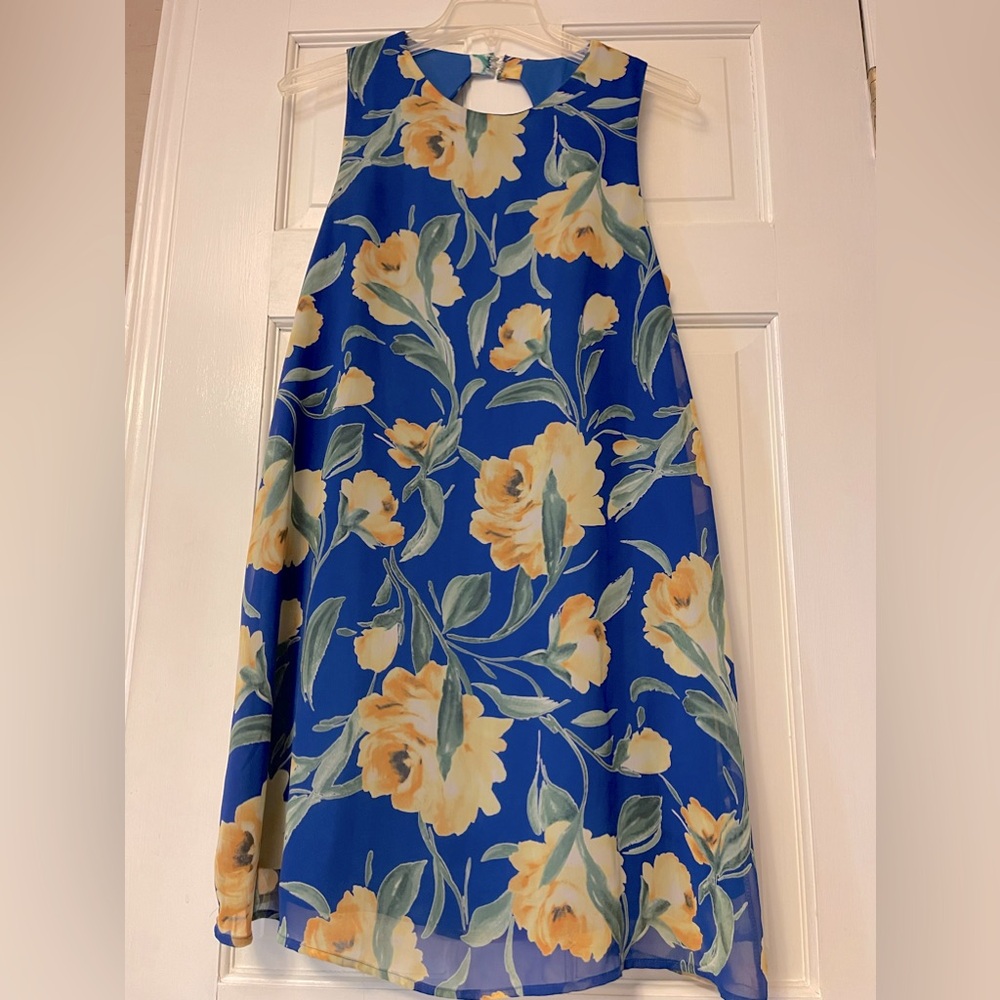 Lulu's Vibrant Blue and Yellow Mini Dress